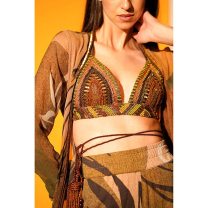 Nikita Mhaisalkar African Baroque Hand Embroidered Bralette