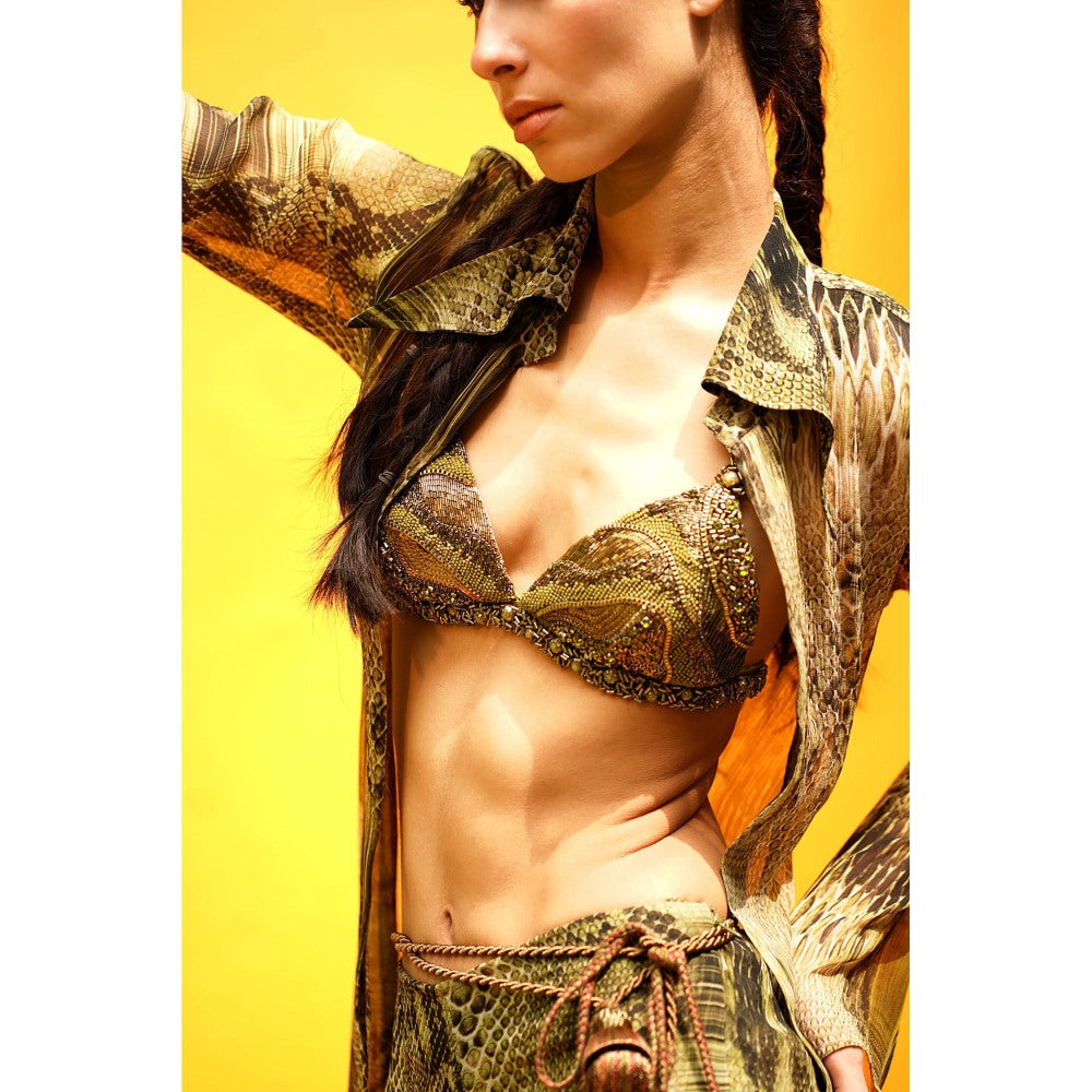 Nikita Mhaisalkar Bralette with African Baroque Hand Embroidery