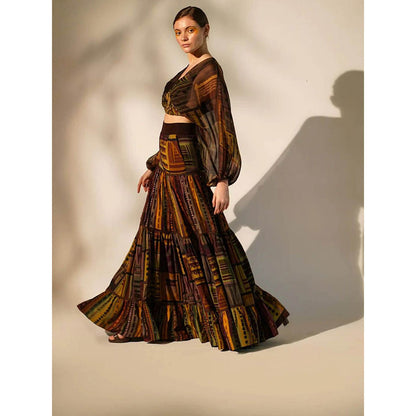 Nikita Mhaisalkar Multicolour Abstract Print Skirt