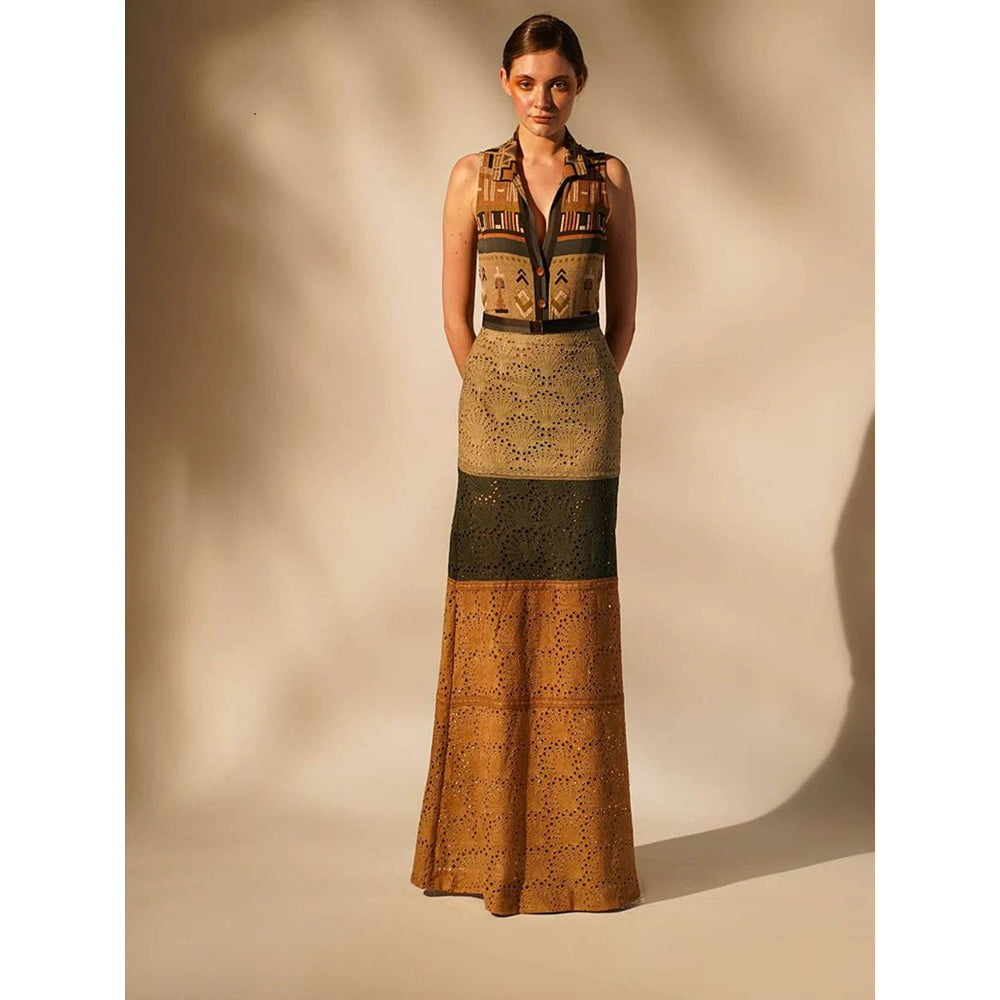 Nikita Mhaisalkar Schiffli Skirt