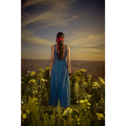 Nirmooha Blue Twilight Tango Maxi Dress