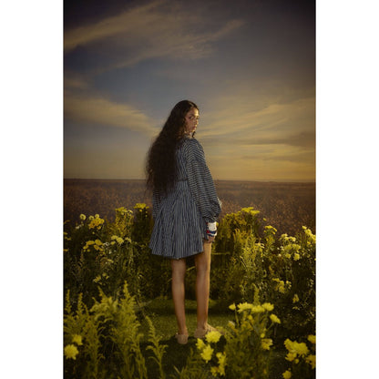 Nirmooha Blue Radiant Royale Denim Mini Dress