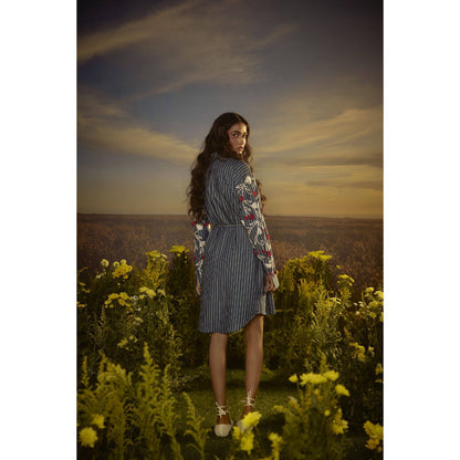 Nirmooha Blue Blossom Belle Mini Dress