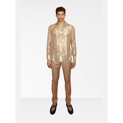 Nirmooha Beige Solid Shirt with Pant