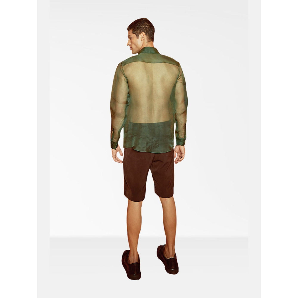 Nirmooha Brown Solid Barmuda Shorts