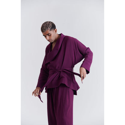 No Grey Area Purple Robe Jacket