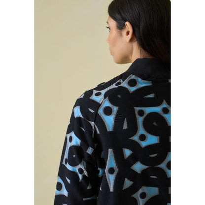 No Grey Area Kolam Jaquard Bomber Jacket