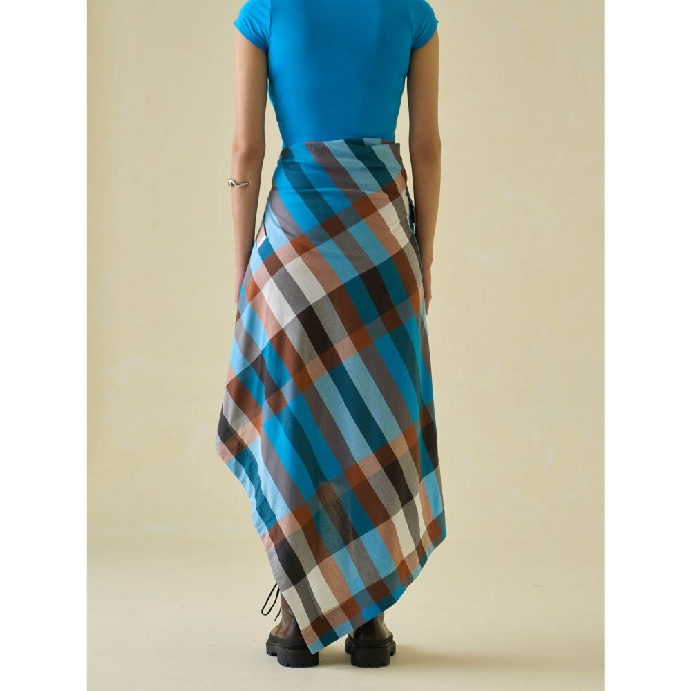 No Grey Area Multi-Color Sari Workwear Skirt