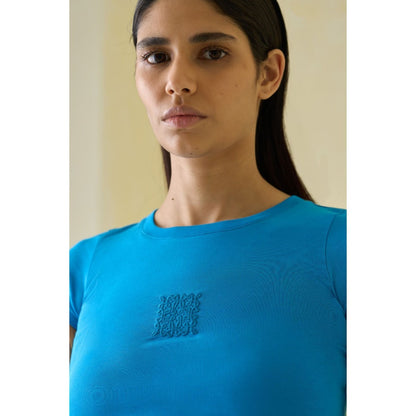 No Grey Area Blue Kolam Baby Tee