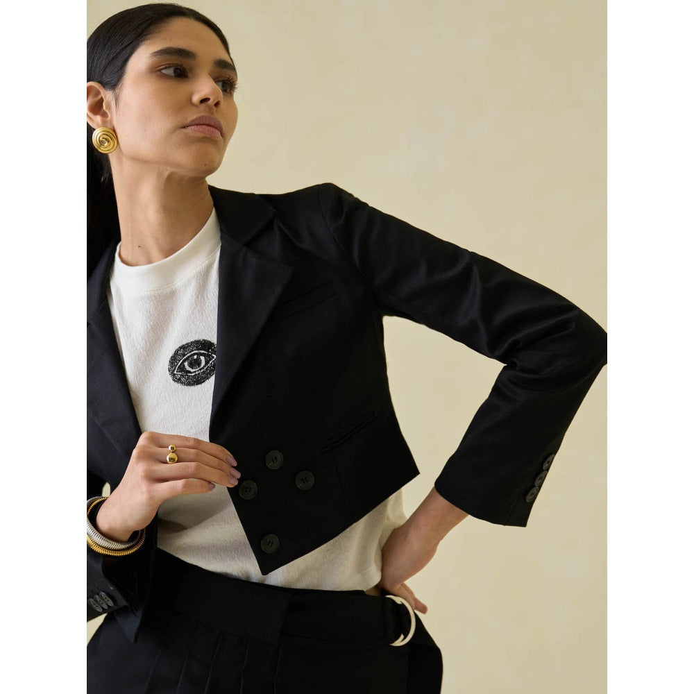 No Grey Area Suiting Cropped Co-ord (Set of 2)