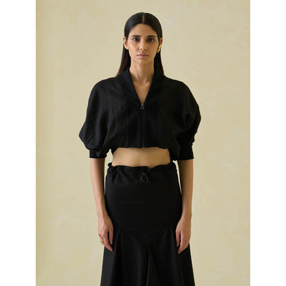 No Grey Area Cropped Directional Bomberand Technical Co-ord (Set of 2)