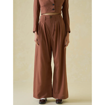 No Grey Area Suiting Cropped and Suiting Bollywood Co-ord (Set of 2)
