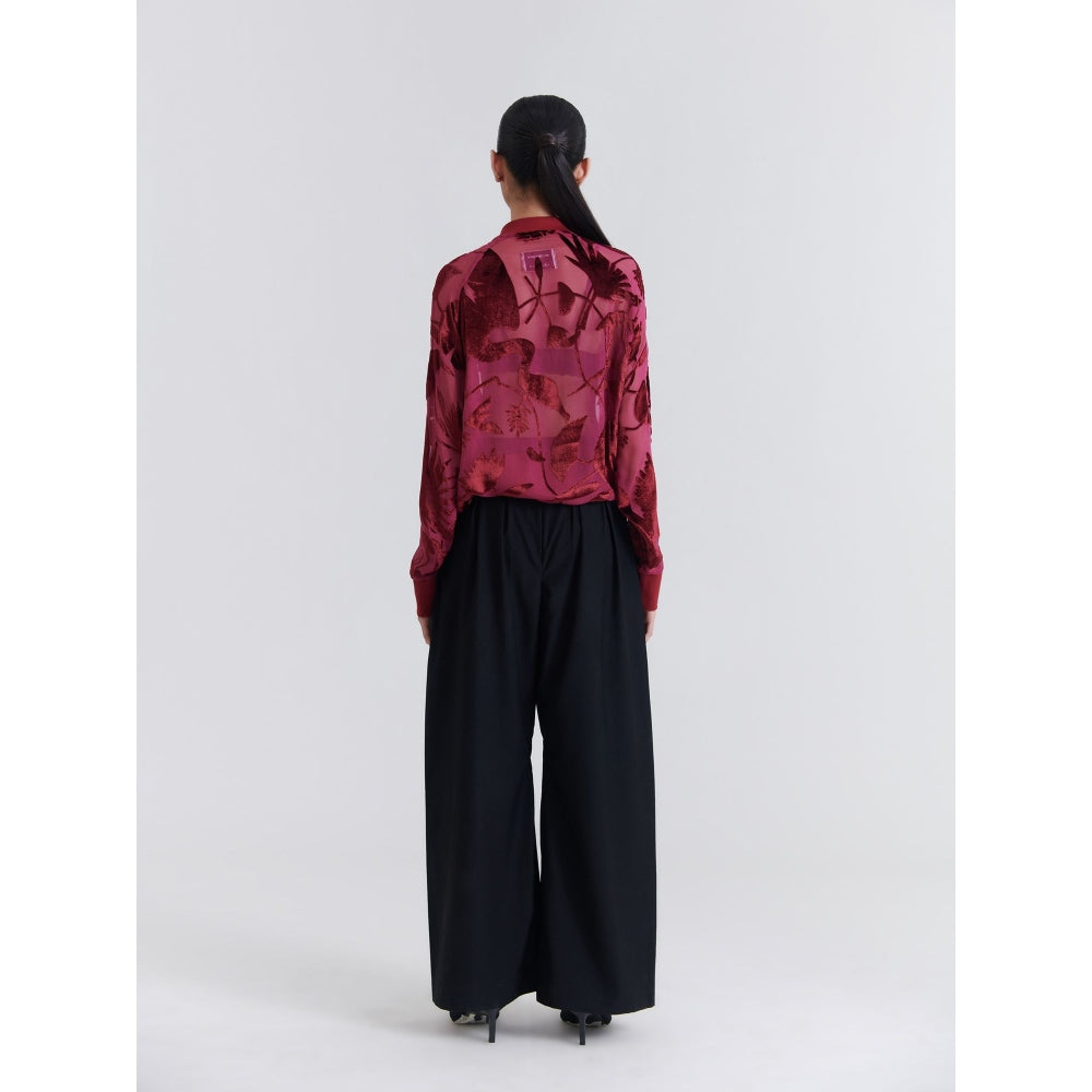 No Grey Area Tibetan Red Shadow Maalai Evening Bomber Jacket