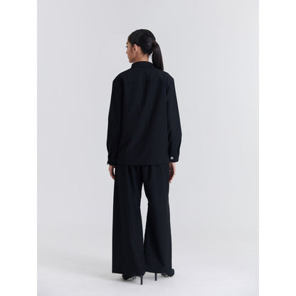 No Grey Area Black Military Jacket