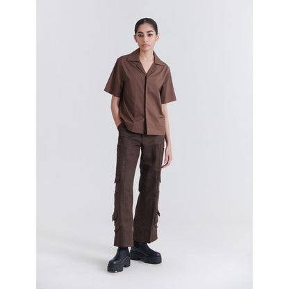 No Grey Area Brown Heron Bird Resort Shirt