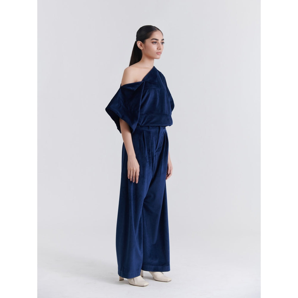 No Grey Area Navy Blue Ancient Square Top