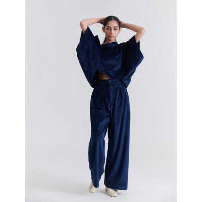 No Grey Area Navy Blue Ancient Square Top