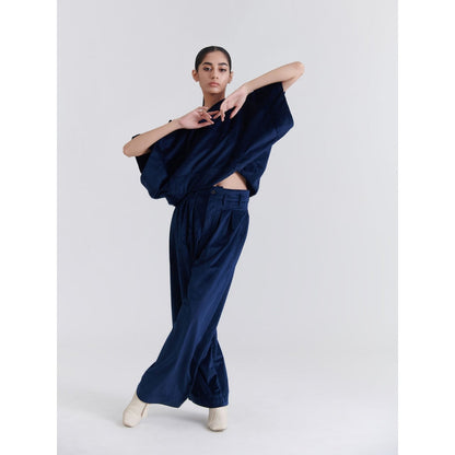 No Grey Area Navy Blue Ancient Square Top