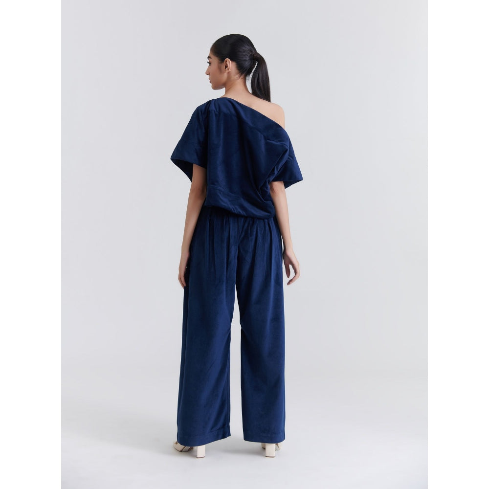 No Grey Area Navy Blue Ancient Square Top