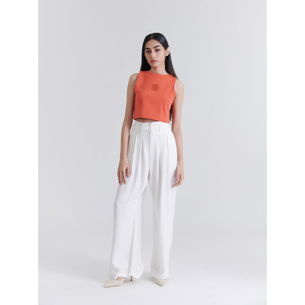 No Grey Area Orange Crop Top