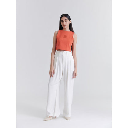 No Grey Area Orange Crop Top