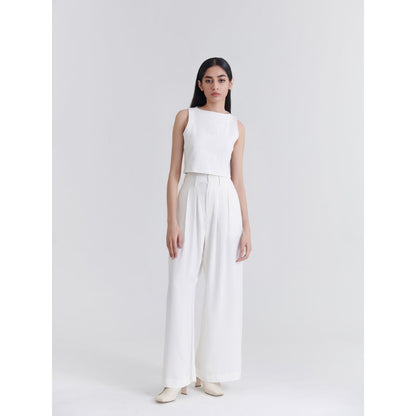 No Grey Area White Crop Top