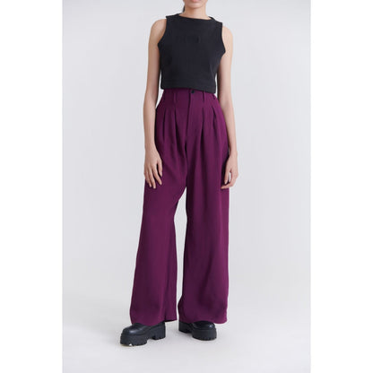 No Grey Area Purple Bollywood Trouser