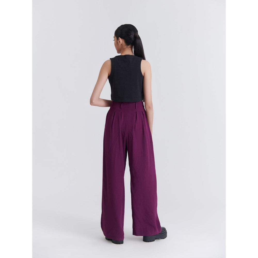 No Grey Area Purple Bollywood Trouser