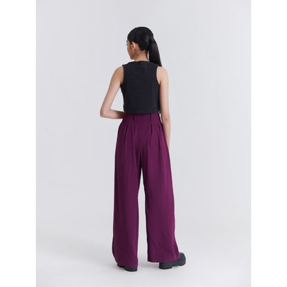 No Grey Area Purple Bollywood Trouser