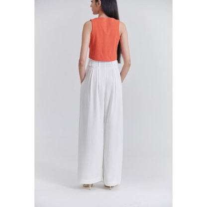 No Grey Area White Bollywood Trouser