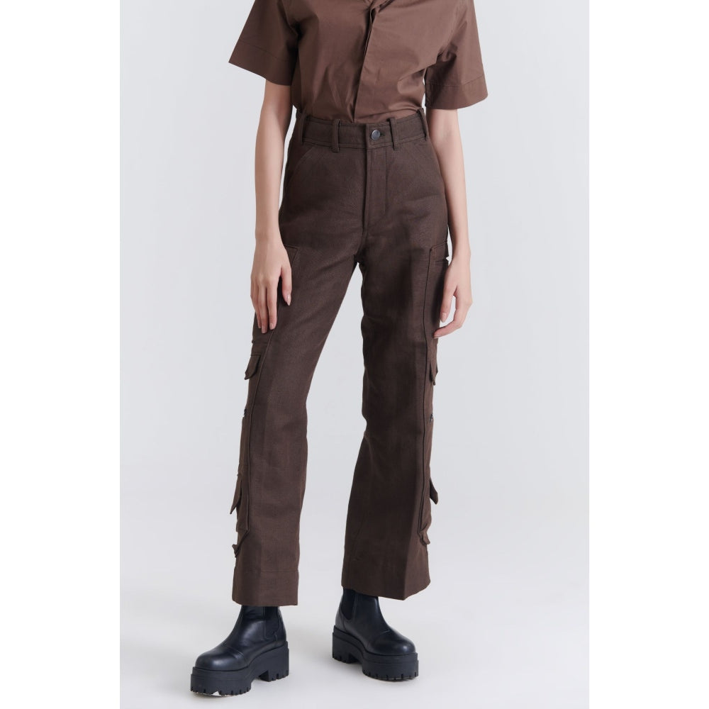 No Grey Area Brown Cargo Pant