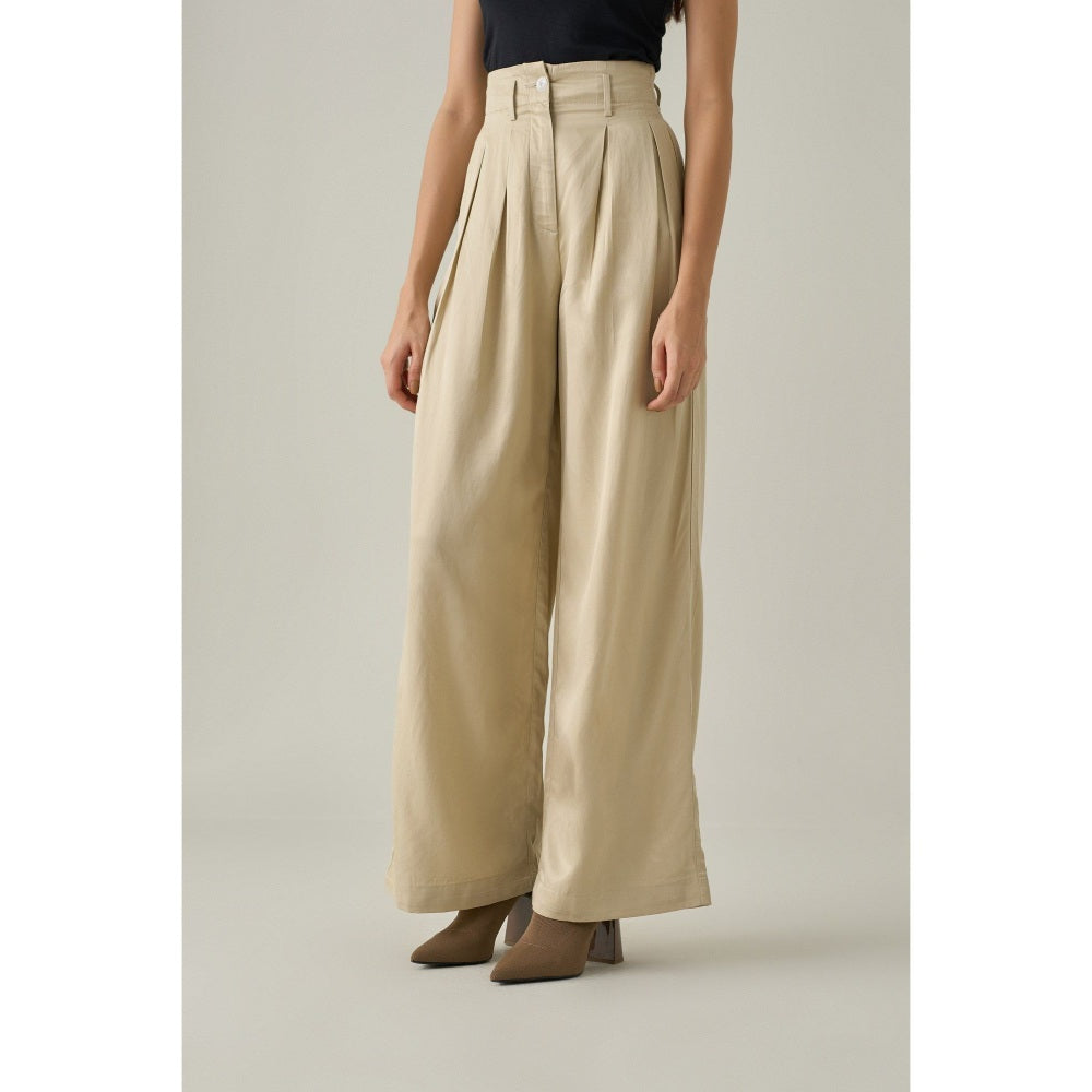 No Grey Area Beige Bollywood Trousers