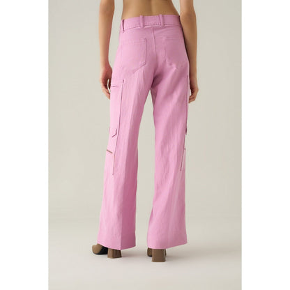 No Grey Area Pink Military Workwear Trousers