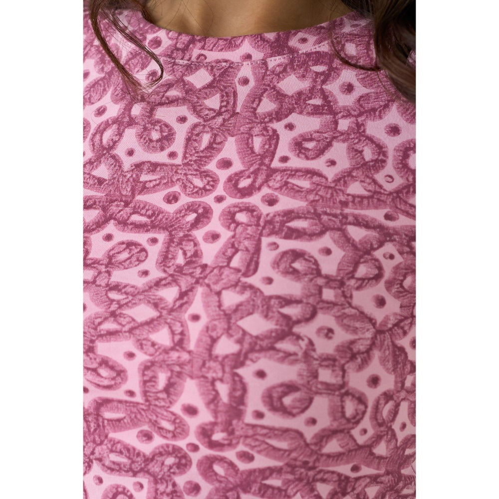 No Grey Area Pink Kolam Crop Top