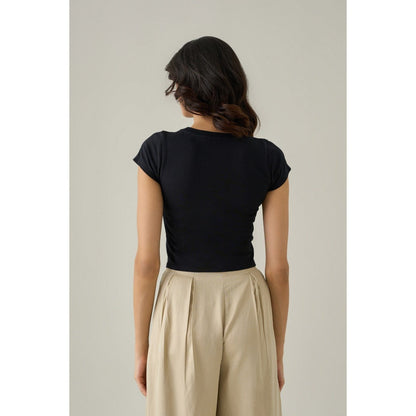 No Grey Area Navy Blue Moon Analemma Top