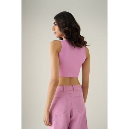 No Grey Area Pink Kolam Cropped Tank Top