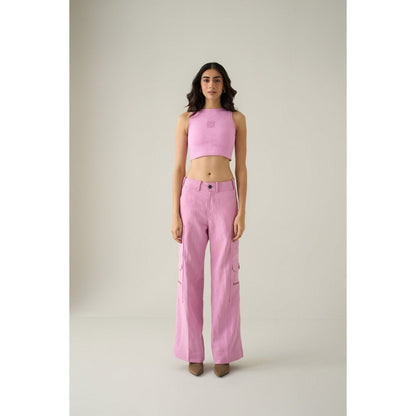 No Grey Area Pink Kolam Cropped Tank Top