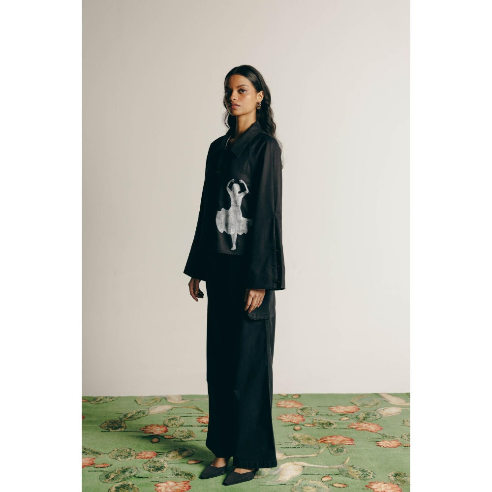 No Grey Area Surrealist Dancing Shacket