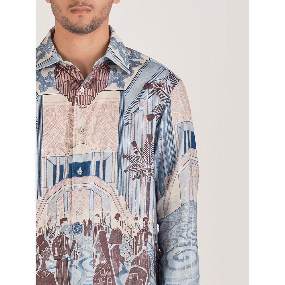 No Grey Area Blue Deco Gallery Shirt