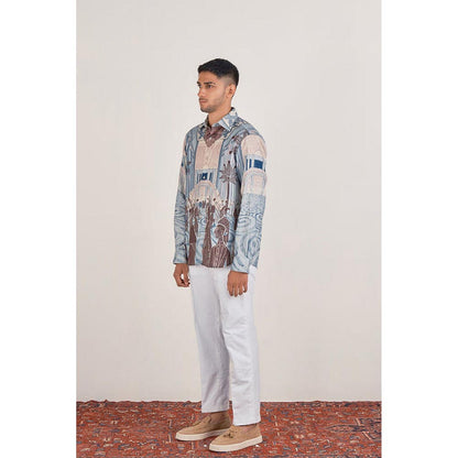 No Grey Area Blue Deco Gallery Shirt