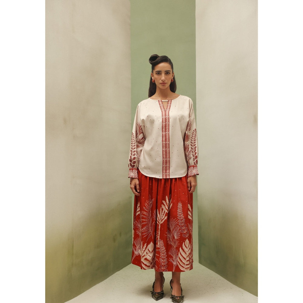 NOIB Beige Elle Top - Night Safari