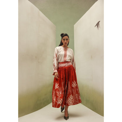 NOIB Red Elle Skirt - Night Safari