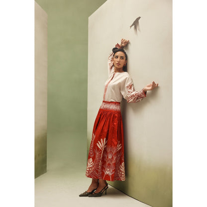 NOIB Red Elle Skirt - Night Safari