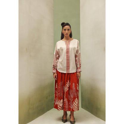 NOIB Red Elle Skirt - Night Safari
