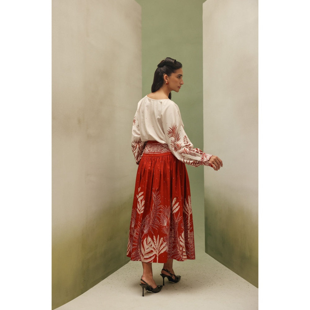 NOIB Red Elle Skirt - Night Safari