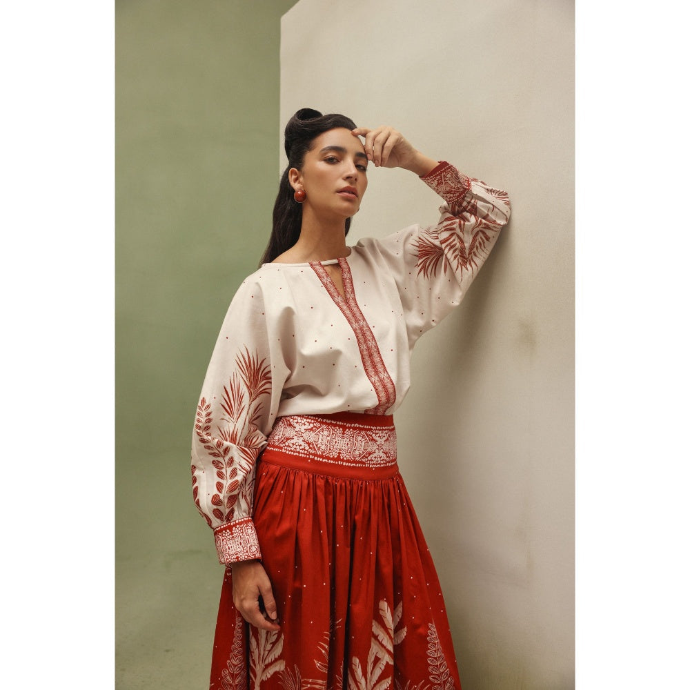 NOIB Red Elle Skirt - Night Safari