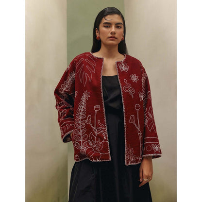 NOIB Daria Jacket - Burgundy (Wool)