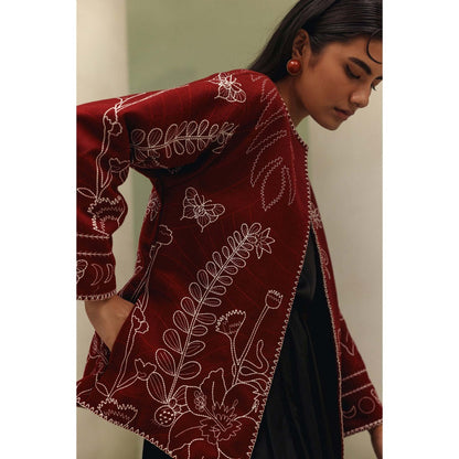 NOIB Daria Jacket - Burgundy (Wool)