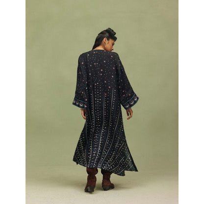 NOIB Black Adah Printed Kaftan Dress