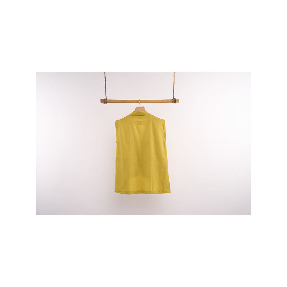 nona Lehr Asymmetric Shirt-Yellow